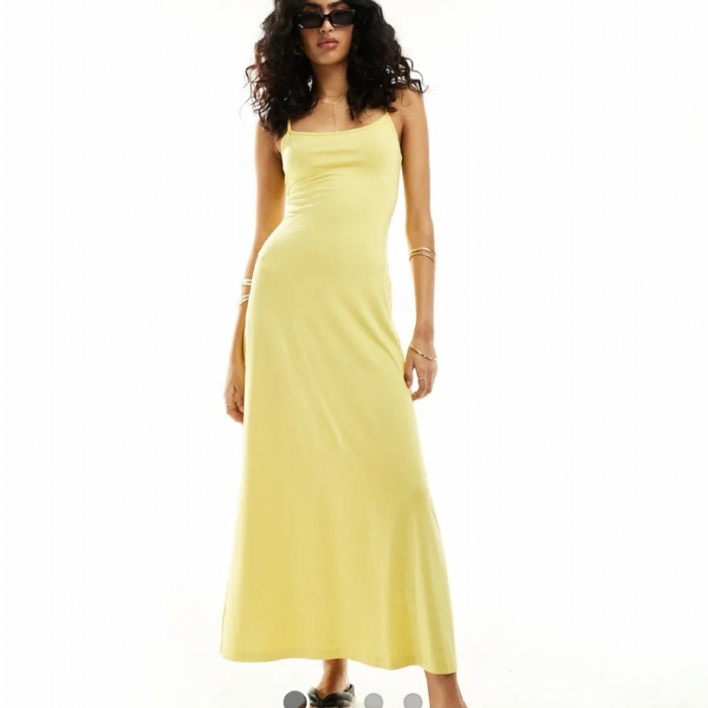 ASOS Design Chartreuse Maxi Dress Size 14 NWOT